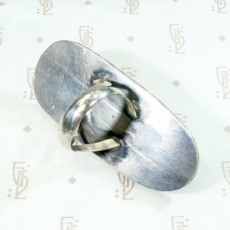 Big Bold Turquoise Nugget Ring in Sterling Silver