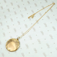 English 9ct Rosy Gold Locket with Scalloped Edge