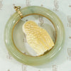 Jade and Carved Owl Pendant