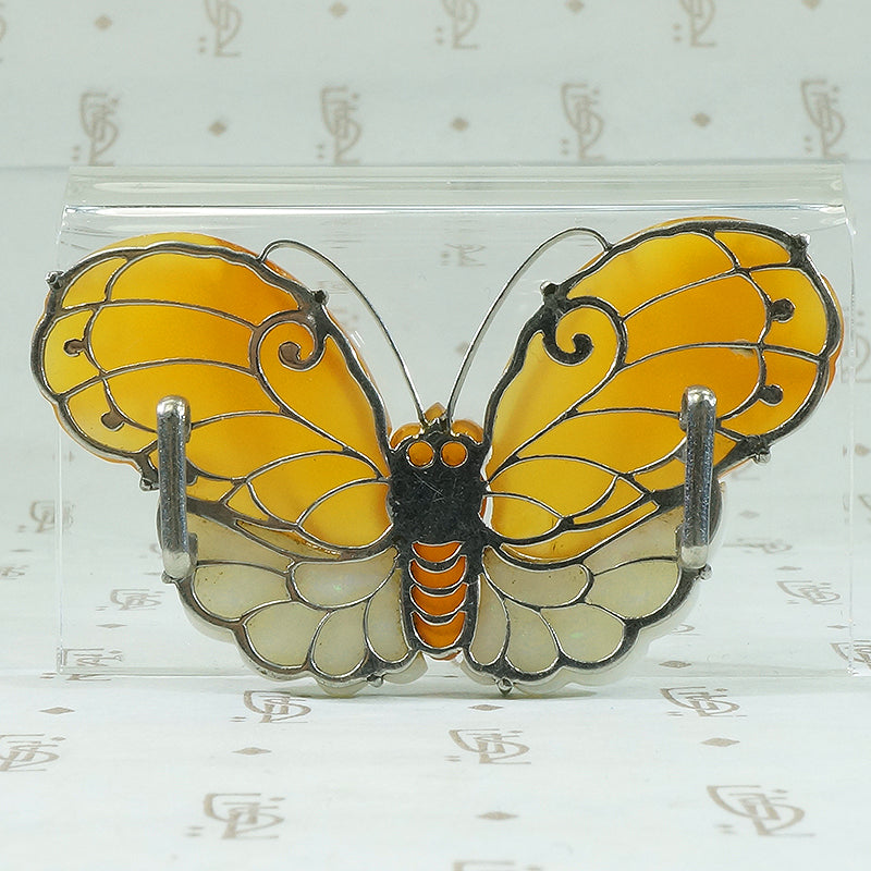 Glorious Red Jade and Opal Butterfly