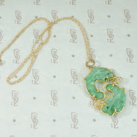 Double Dragon Jade Pendant