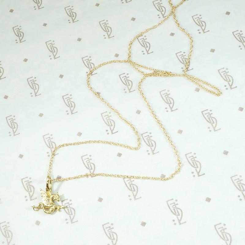 Sinuous Little Gold Dragon Pendant