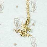 Sinuous Little Gold Dragon Pendant