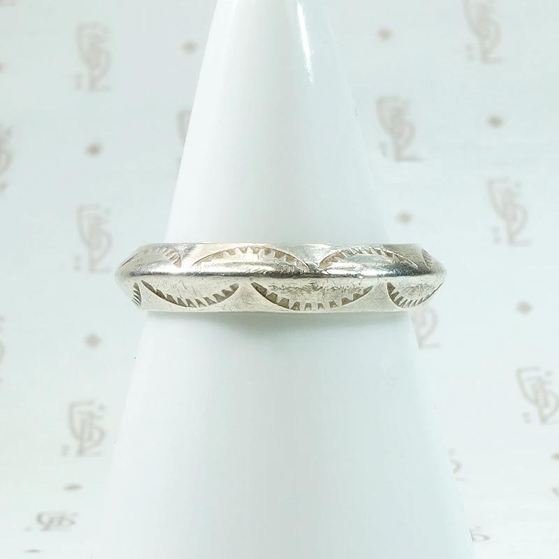 Potent Rattlesnake Jaw Coin Silver Band