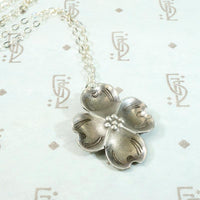 NYE Sterling Dogwood Blossom Pendant