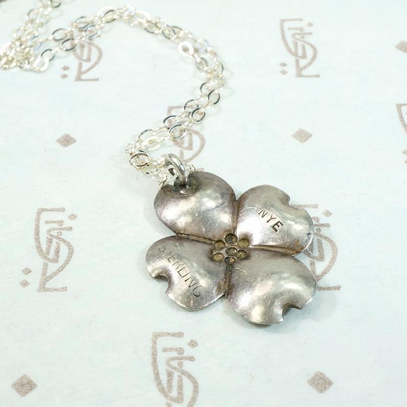 NYE Sterling Dogwood Blossom Pendant