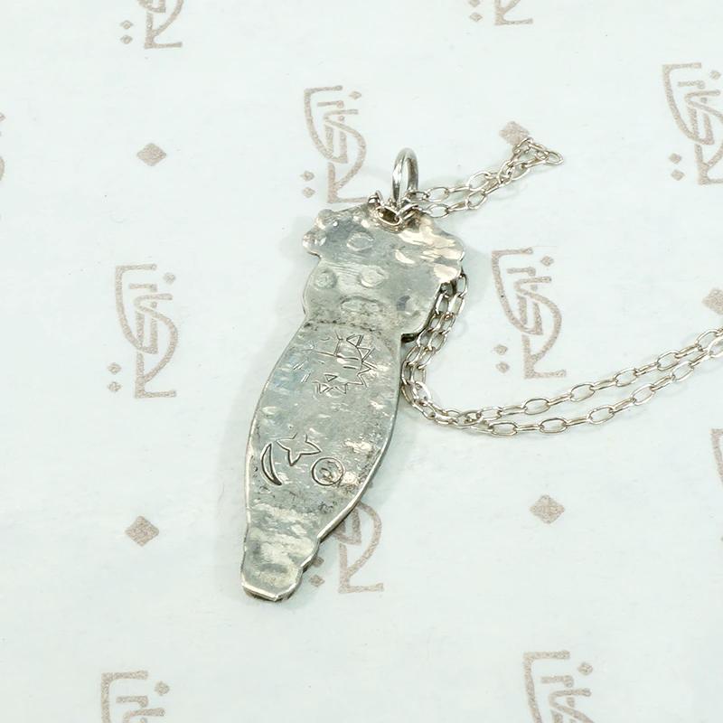 Darling Hopi Corn Maiden Pendant in Silver Overlay
