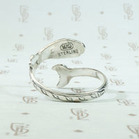 Killer Whale Engraved Sterling Silver Ring