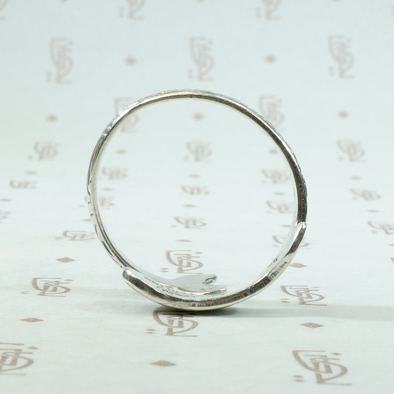 Killer Whale Engraved Sterling Silver Ring