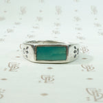 Little Paws Turquoise & Sterling Signet Band