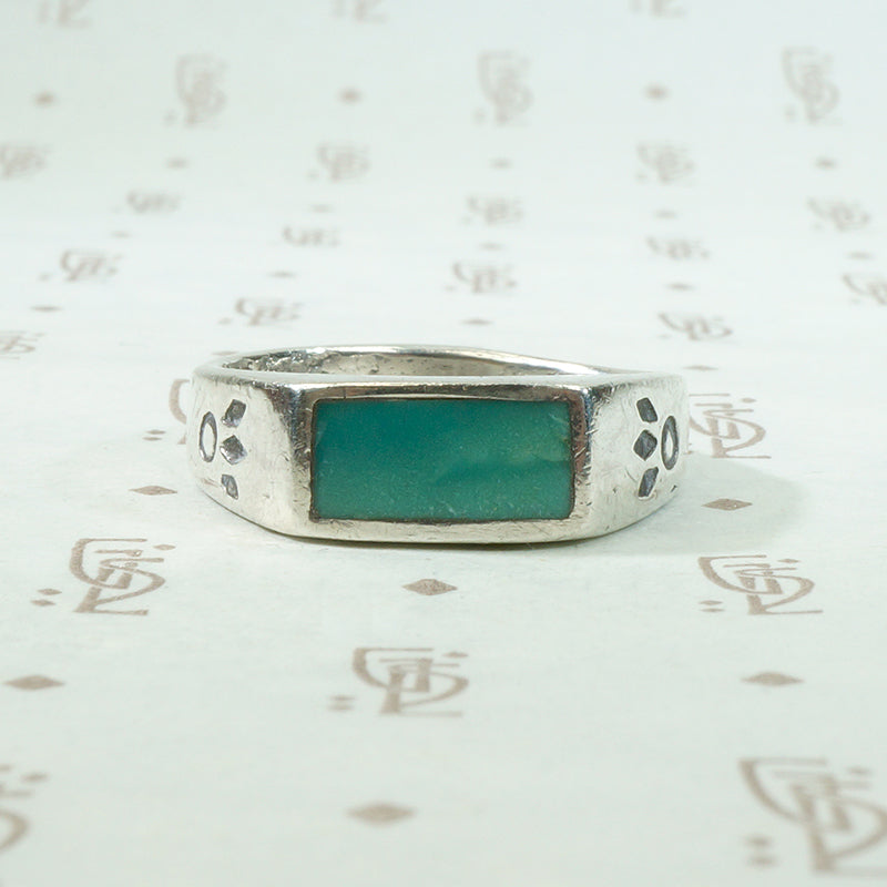 Little Paws Turquoise & Sterling Signet Band