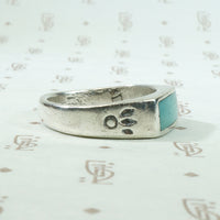 Little Paws Turquoise & Sterling Signet Band