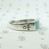 Little Paws Turquoise & Sterling Signet Band