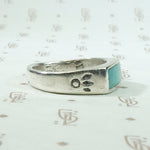 Little Paws Turquoise & Sterling Signet Band