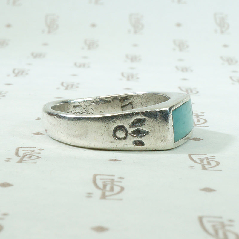 Little Paws Turquoise & Sterling Signet Band