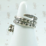 Powerful Rattlesnake Ring in Silver & Turquoise