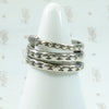 Powerful Rattlesnake Ring in Silver & Turquoise
