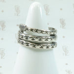 Powerful Rattlesnake Ring in Silver & Turquoise
