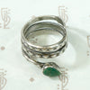 Powerful Rattlesnake Ring in Silver & Turquoise