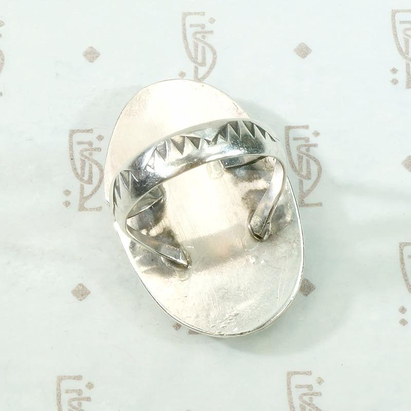 Serene Turquoise Ring with Rattlesnake Jaw Rockers