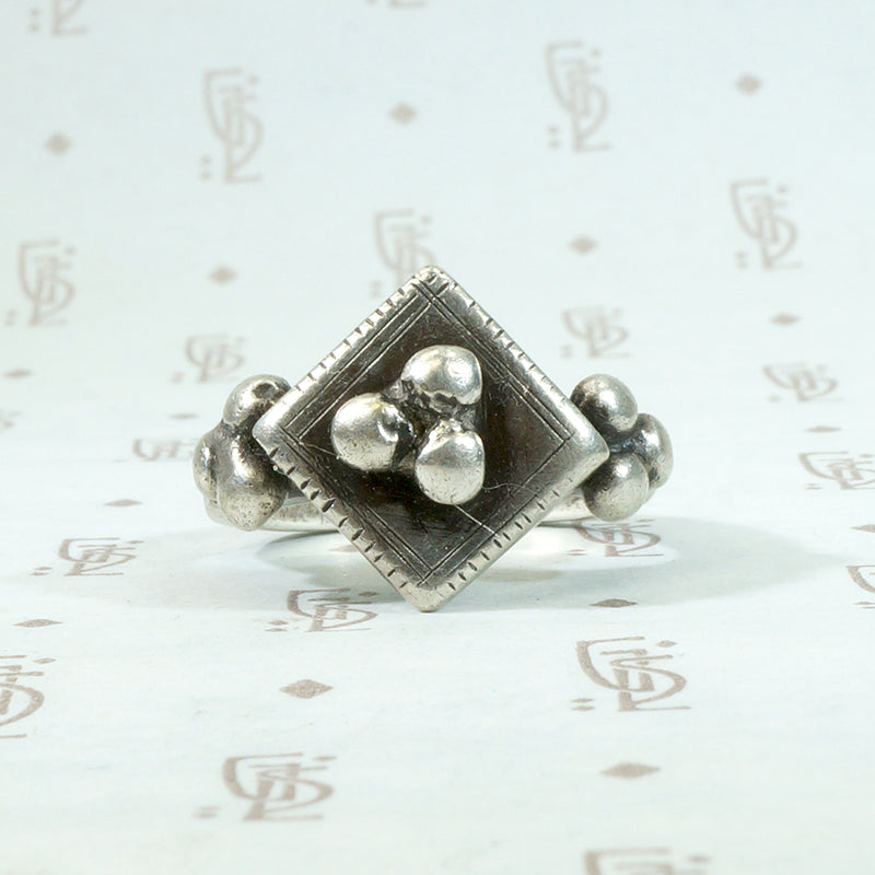 Beautiful Silver Beaded North African Ring
