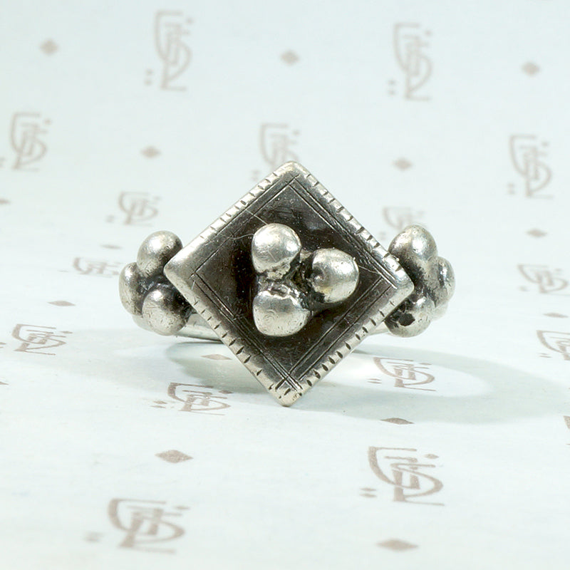 Beautiful Silver Beaded North African Ring