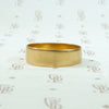 Wide Flat Victorian 18k Gold Wedding Band