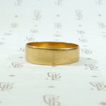 Wide Flat Victorian 18k Gold Wedding Band
