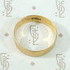 Wide Flat Victorian 18k Gold Wedding Band