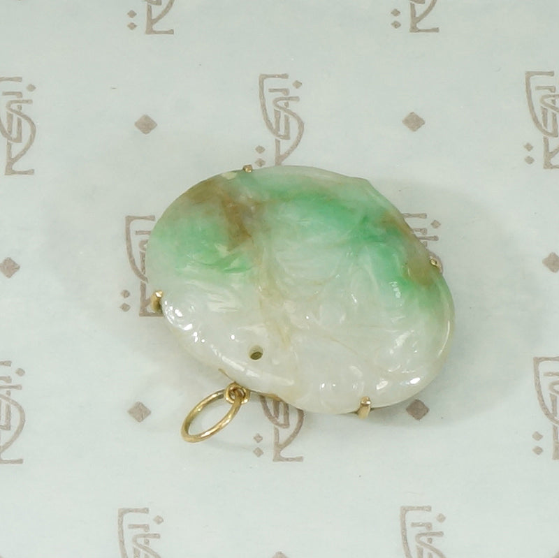Peaches and Cherries an Antique Jade Pendant