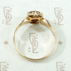 Sparkling Garnet Doublet in Engraved Rosy Gold Ring