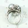 Magical Modernist Grey Pearl & Silver ORB Ring