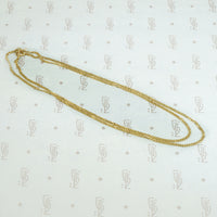 Vintage 1970's Gold Flattened Curb Chain