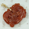Deep Red Jade Dragon Carving