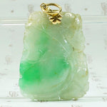 Exquisite Antique Apple Green Carved Jade