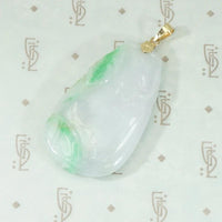 Lavender and Apple Green Jade Pendant
