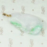 Lavender and Apple Green Jade Pendant