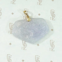 Beautifully Carved Translucent Lavender Jade