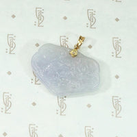 Beautifully Carved Translucent Lavender Jade