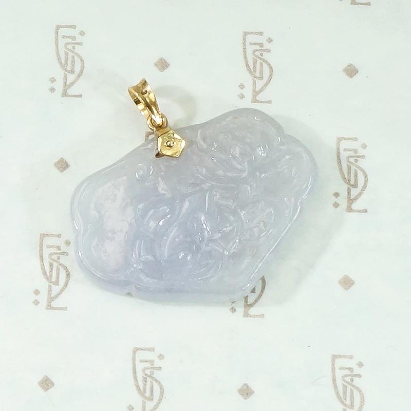 Beautifully Carved Translucent Lavender Jade