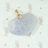 Beautifully Carved Translucent Lavender Jade