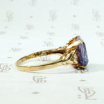 Synthetic Alexandrite Ring in 10k Gold