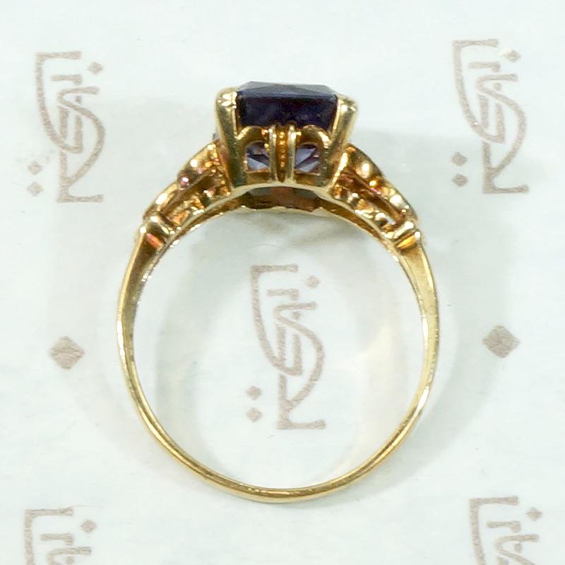 Synthetic Alexandrite Ring in 10k Gold