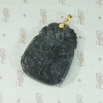 An Auspicious Black Jade Carved Pendant