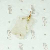 Fanciful Carved Jade Fan Pendant