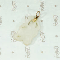Fanciful Carved Jade Fan Pendant