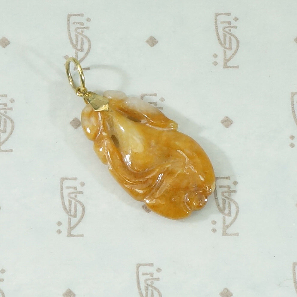 Carved Red Jade Gourd Pendant