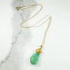 Lychee Fruit Jade Pendant with 22k Detail