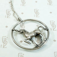 Proud Little Sterling Silver Unicorn Pendant