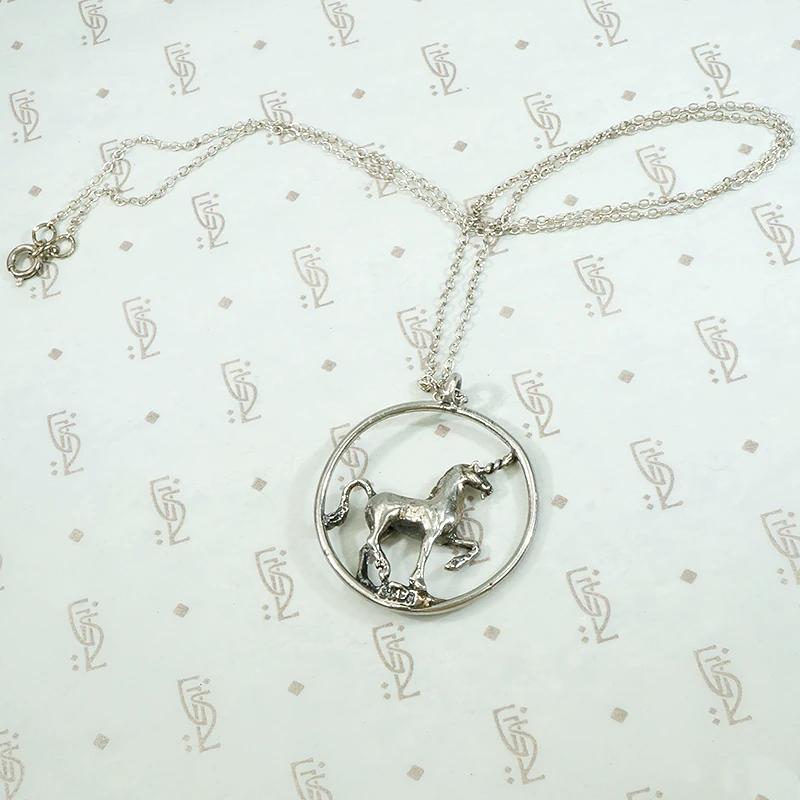 Proud Little Sterling Silver Unicorn Pendant